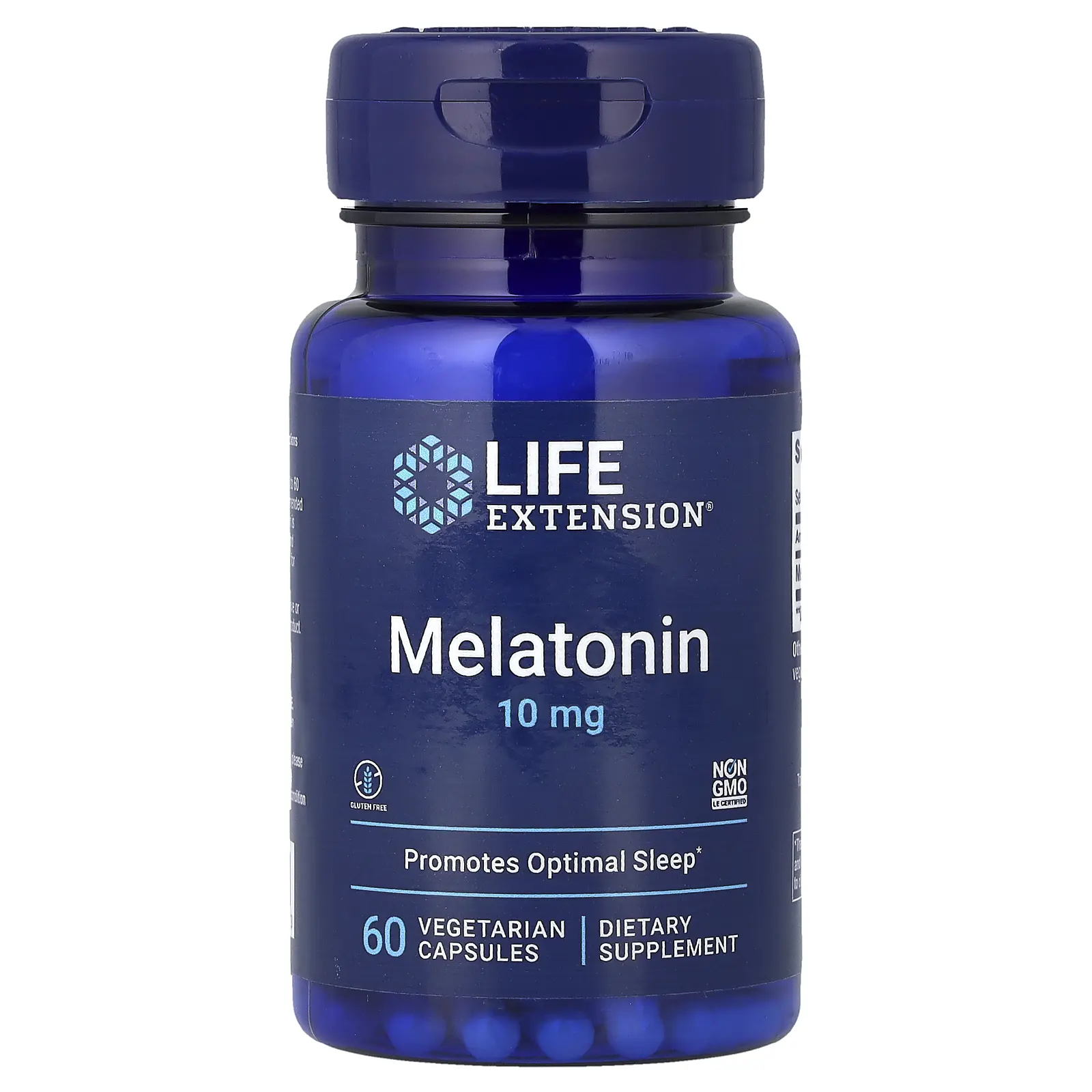 Life Extension Melatonin, 10 mg, 60 Vegetarian Capsules