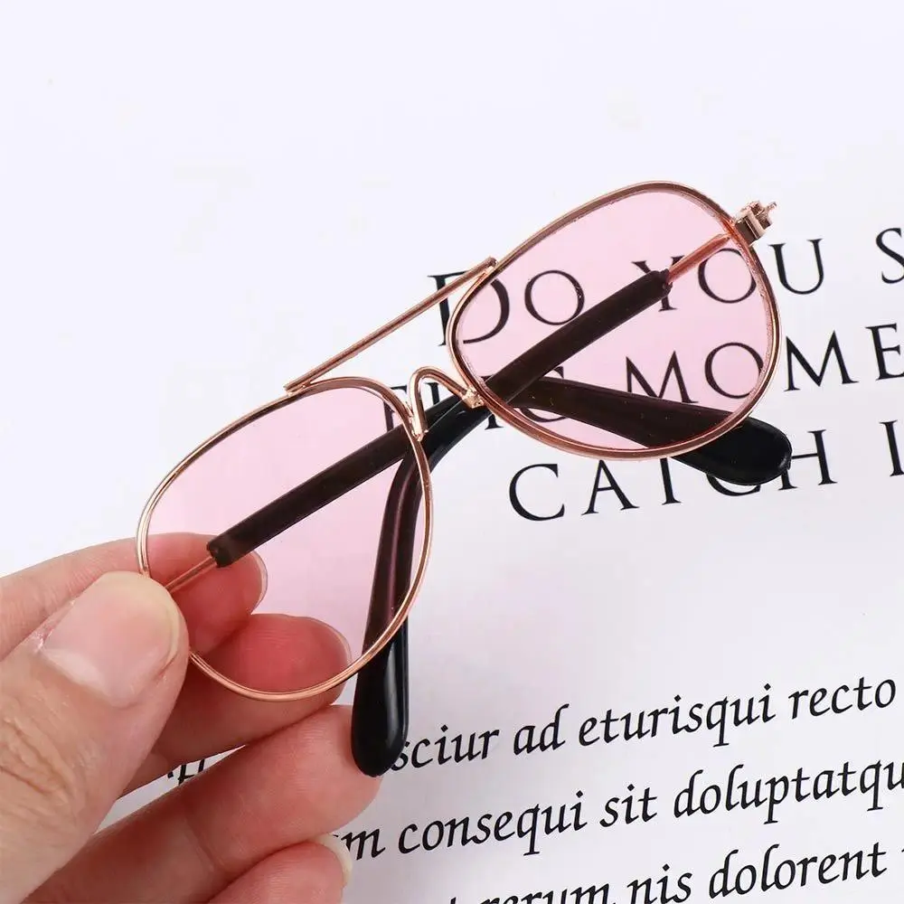 Pet Casual Glasses - Stylish, Comfortable Metal Frame Eyewear with 3cm Diameter, 7.3cm Spring Legs, Universal Fit for Cats & Dogs, Photography Prop & Cute Reflection Toy Accessory, 7.3Cm Leg Length