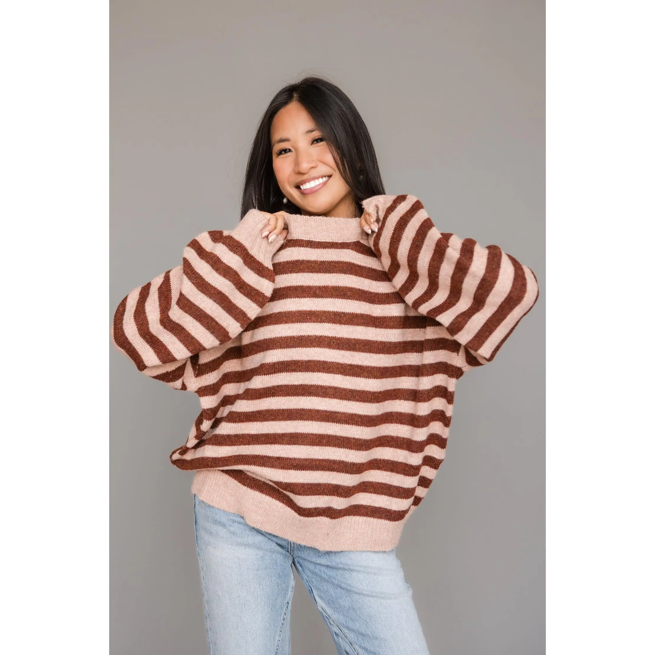 Molly Sweater-Pink/Russet