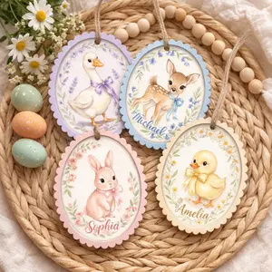 Personalized Easter Basket Tag, Bunny Goose Chick Name Tag, Custom Easter Basket Decor, Kids Easter Gifts, Easter Basket Ideas 2026, Easter Basket Stuffers for Kids
