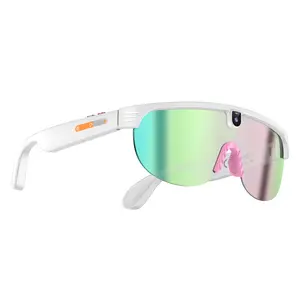 AI Smart Sports Glasses 2K Photo/1200P Video Recording Wearable Glasses AI Smart Wireless Bluetooth Translation Glasses for Men/Women with Speakers/Bluetooth&140+ Languages Translation Sports/Travel/Cycling/Skiing