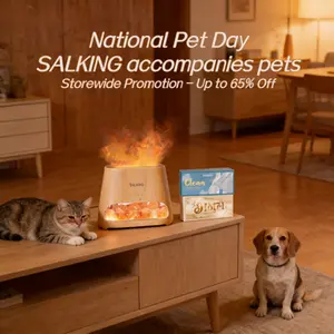 SALKING Himalayan Salt Lamp Diffuser, Cool Mist Humidifier, Aromatherapy & Himalayan Salt, Himalayan Salt, Ultrasonic Essential Oil Diffuser with Ambient Glow, Large capacity(For Bathroom/Balcony/Kitchen/Nursery/Storage room)