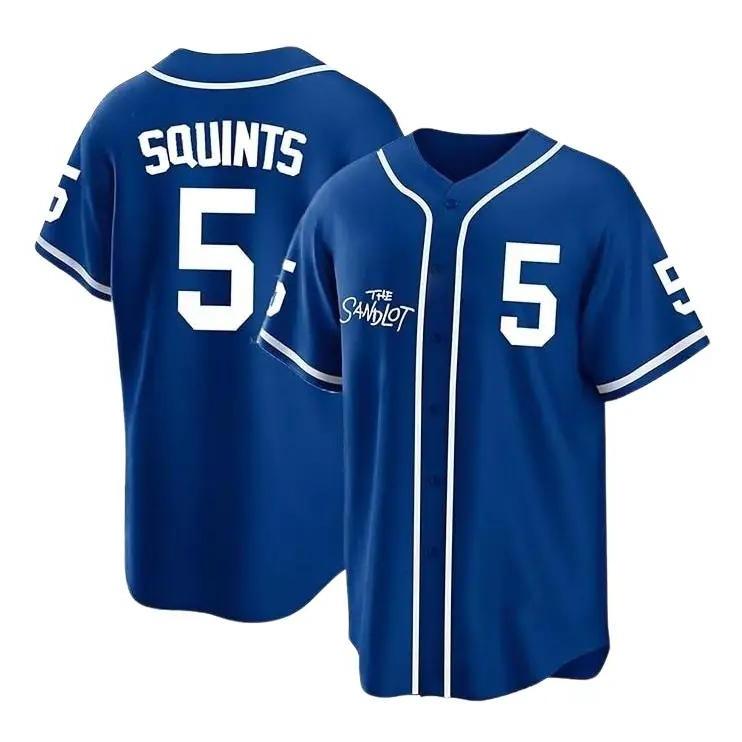 The Sandlot Baseball Jersey, SQUINTS #5 Button Down Short Sleeve ...