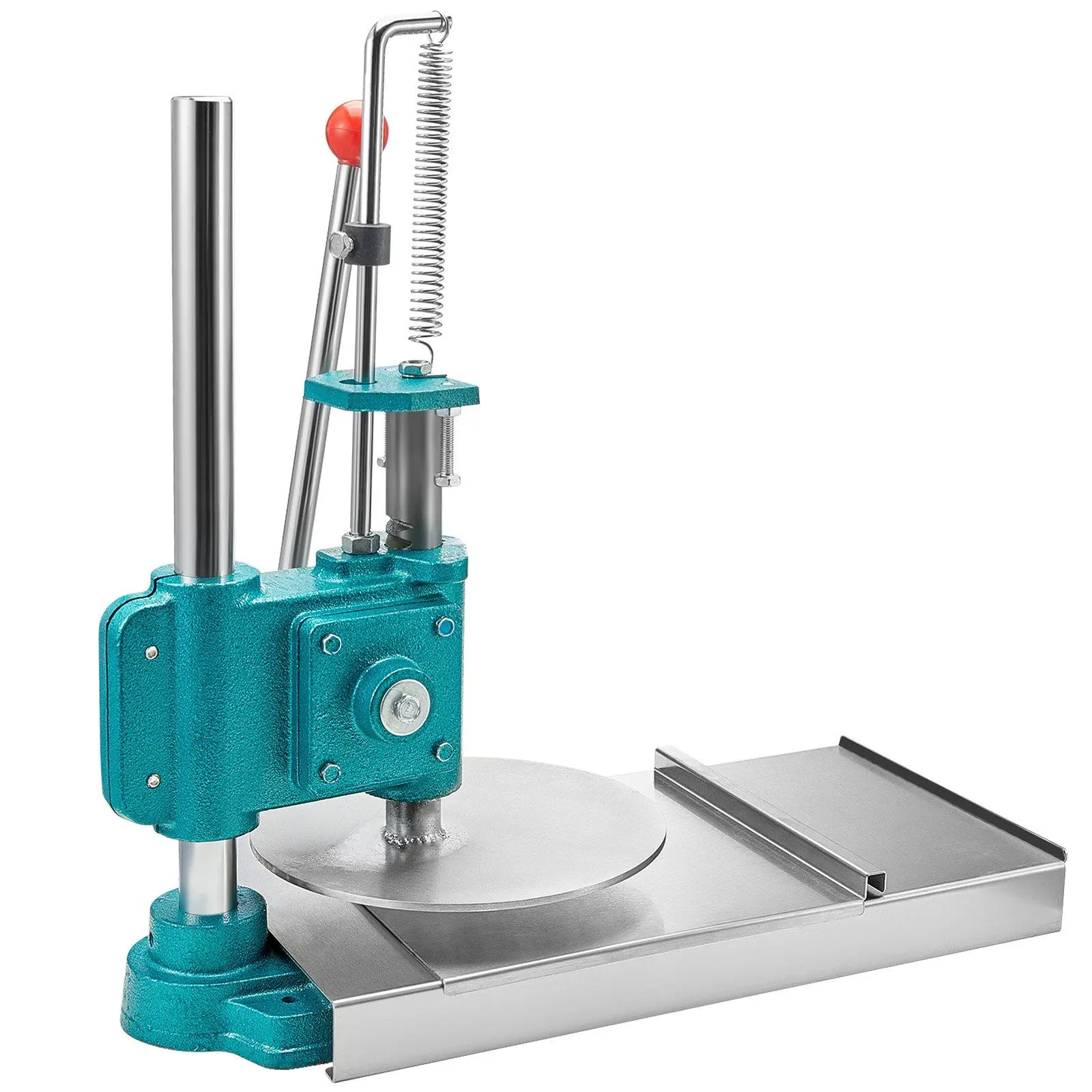 VEVOR Manual Pizza Dough Press Machine, 9.5inch/24cm Household Pizza Pastry, Stainless Steel Pizza Presser, Commercial Chapati Sheet Pizza Crust Press Plate, Height Adjustable Pizza Forming Machine