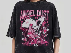 Hazbin Hotel Angel Dust And Fat Nuggets Shirt, Cute Hazbin Hotel Characters Tee, Angel Dust Hazbin Hotel Unisex Shirt
