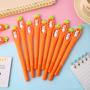 20/30pcs Creative Cute Carrot Rabbit Gel Pens, Patterns Random for Holiday Gifts
