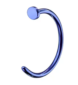 Blue PVD Stainless Steel Nose Hoop Ring