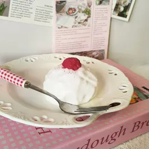 Strawberry Cream Puff Squishy – Soft Fake Dessert Party Gift & Stress Relief Prop