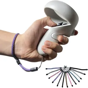 Improved Replacement Wrist Wraps for Oculus Quest 2 Gen Controller, Reflective Hand Straps with  Black Stopper, Replacement Adjustable Wrist Lanyards for Oculus Controller(Purple)