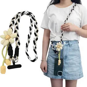 Phone Lanyard Braided Strap For Women Universal Outdoor Phone Woven Strap For Travel Hiking