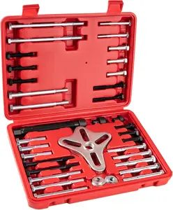 46 count Harmonic Balancer Puller Set, Automotive Power Steering Wheel Pulley Puller Installer Tool Kit, Crankshaft Flywheel Puller  Set Works with  , Pickups, and SUVs