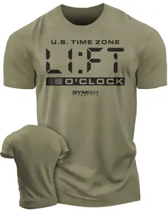 089. Lift O'Clock Funny Motivational Workout Gym T-Shirt for Men