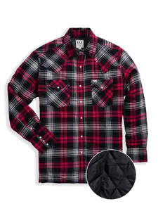 Men's Ely Cattleman Long Sleeve Quilted Flannel- Black