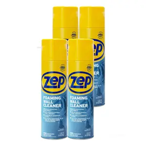 Zep Foaming Wall Cleaner 18 oz Pack of 4 Powerful Spray for Stains Scuffs & Marks Professional Strength Cleaner