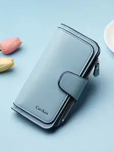 Women's with Zipper Closure, Large Capacity, Multi-Purpose Modern Design, Credit Card Holder, Cash Organizer, Business Use, Business Style Wallet