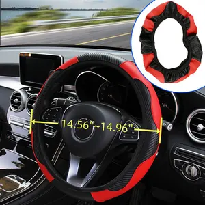 Car Steering Wheel Cover,14.56-14.96 Inch Universal Fit,Wear-Resistant Durable,Comfortable Grip,Protects Against Cracks Moisture Dust,for Safe Driving and Car Interior Decoration