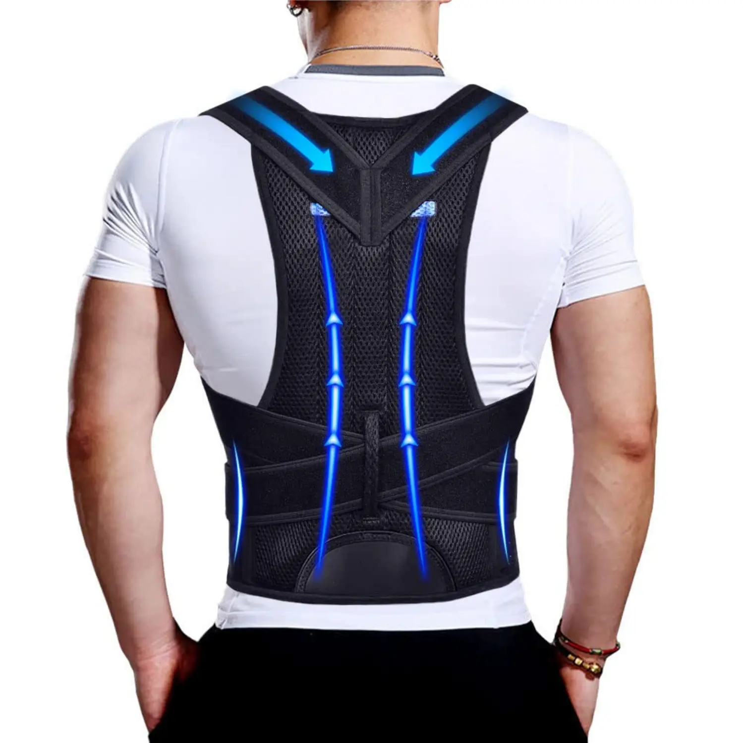 Women's Adjustable Breathable Back Straightener - Upgraded Posture Correction Back Brace for Neck, Shoulder, Waist Pain Relief, Lumbar & Full Back Support Healthcare Tool, Adjustable Back Brace, Correction Posture