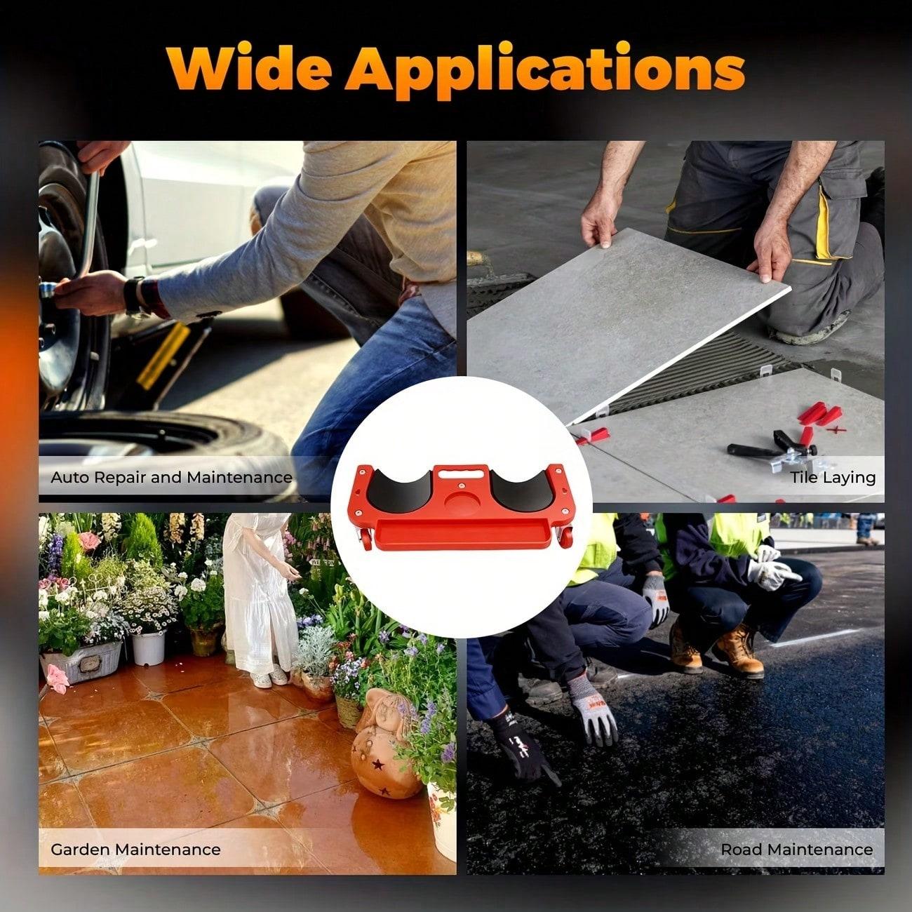 TAIMASI Rolling Knee Pad Crawler With Foam-Filled Pads, Suitable For Car Maintenance And Garage Use, Size 20.08 X 5.51 Inches, Heavyduty Lifting, Sturdy Construction, Industrialgrade Material, Kneeling Platform, Maintenance Workers