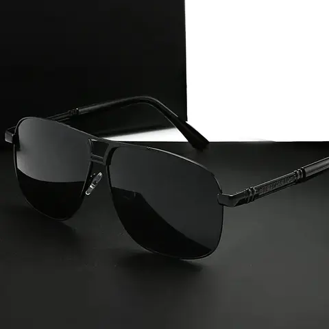 Men's Square Aviator, Trendy Casual Top Bar Design Sunglasses for Everyday Use, Fashion Accessories for Outdoor Activities, Classic Aviator Sunglasses, Trendy Shades