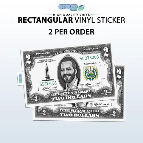 2$ bukele debit card sticker