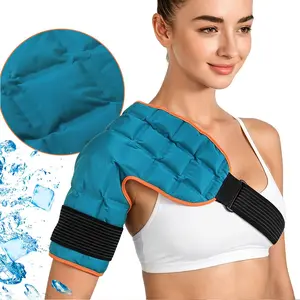 Ice Pack Wrap for Left or Right Shoulder, Reusable Hot Cold Compress Ice Pack Wrap, Self-Water Absorbing Design,Ideal for Post-Exercise Care, Menstrual Heat Pad, Freezer Cooling Pad