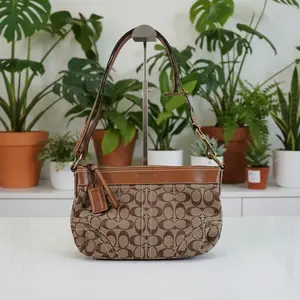 Pre-owned coach canvas and leather Shoulder Bags Signature Canvas Shoulder Bag
