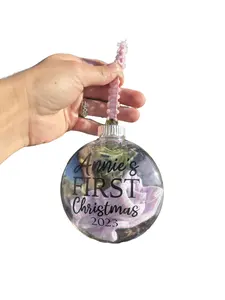 Baby's First Christmas Ornament: Keepsake Birth Stats Personalizable