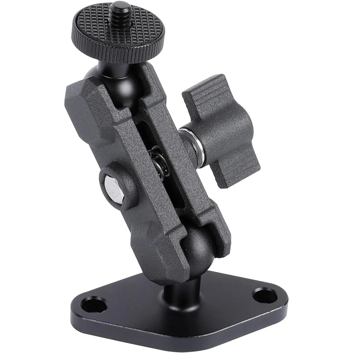 1/4"-20 Mount with Drill Plate Base for Monitors, CCTV Cameras, Camcorders, 360? Rotation Adjustable Camera Mount for Installation on  Dashboard, Ceiling, and Walls