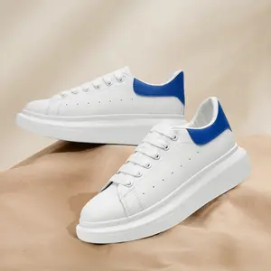 Lumubby Men and Women's Fashion PU Leather Sneakers Breathable Comfortable Lightweight Casual Skateboarding Walking Shoes