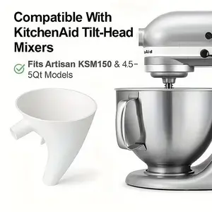 1pcs Lined funnel for kitchen 4.5 * 7 quart mixer, ideal for batter and dough preparation