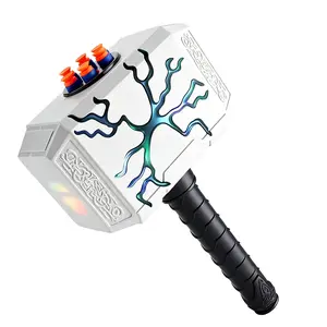 Thunder Hammer Soft Dart Launcher Toy, Mjolnir Blaster for Kids, Role-Play Shooting Game Set with Foam Darts, Great Gift for Boys & Girls