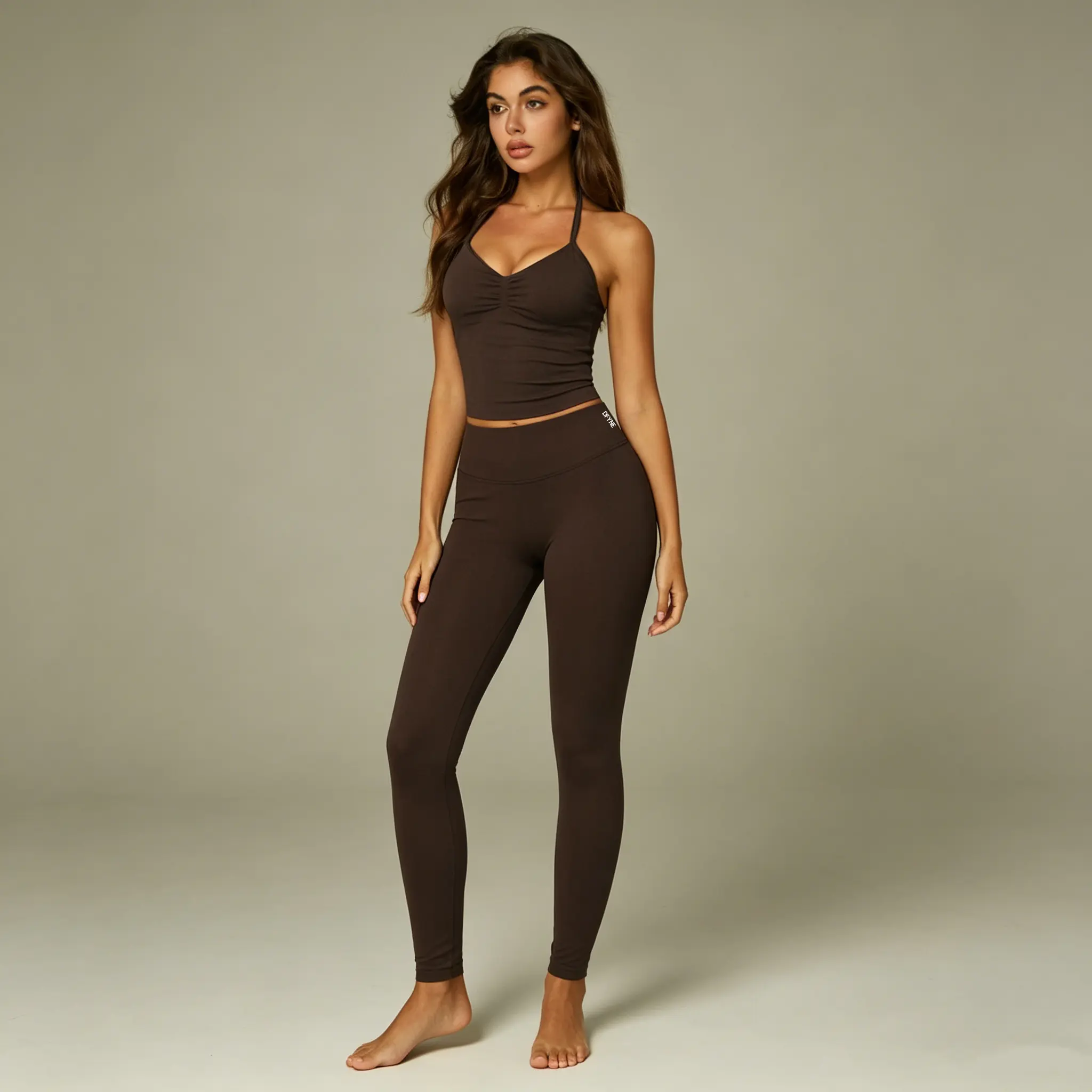 Impact Leggings Set Women Seamless Yoga Set Fitness Clothing Scrunch Bum Gym Legging Padded Tank Top Workout Outfits Sportswear Athletic Comfort flare pant set tank  top  r Sporty High Stretch Athleisure Sweatsuit