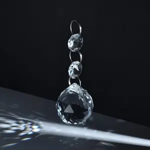 Transparent Crystal Decorative Octagon Acrylic Beads DIY Hanging Curtain Pendant Lights, 10 Pieces Set, Home Decoration Accessories, Hanging Room Decor