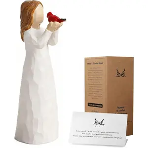 Angel Cardinal Figurines  for Women, Messenger, Sympathy Gifts for Loss of Loved , Sculpted Hand-Painted Figure Statue  Decor