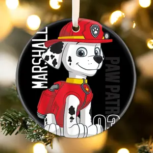Christmas Ornaments Marshall Leaves Paw Patrol Paw Patrol Marshall Birthday Tree New Year Family Acrylic Circle Gift For Friends