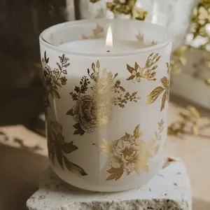 Gold Delft Candle