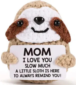 Gifts for Mom Mother's Day - Mothers Day Birthday Funny Cute Romantic Crochet Sloth for Mama Bonus Step Mother from Daughter Son, Mom I Love You Sloth Much
