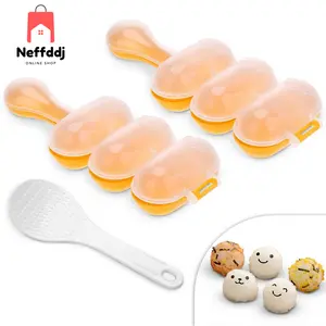 2Pcs Rice Ball Mold and Rice Paddle - Rice Ball Shaker Lunch Food Shaped Decor Sushi Press Mold Rice Scoop Musubi Maker Mold - Rice Baller Shaker Molds for Food Decor Sushi Mold Shaper Kitchen Gadgets No Brand