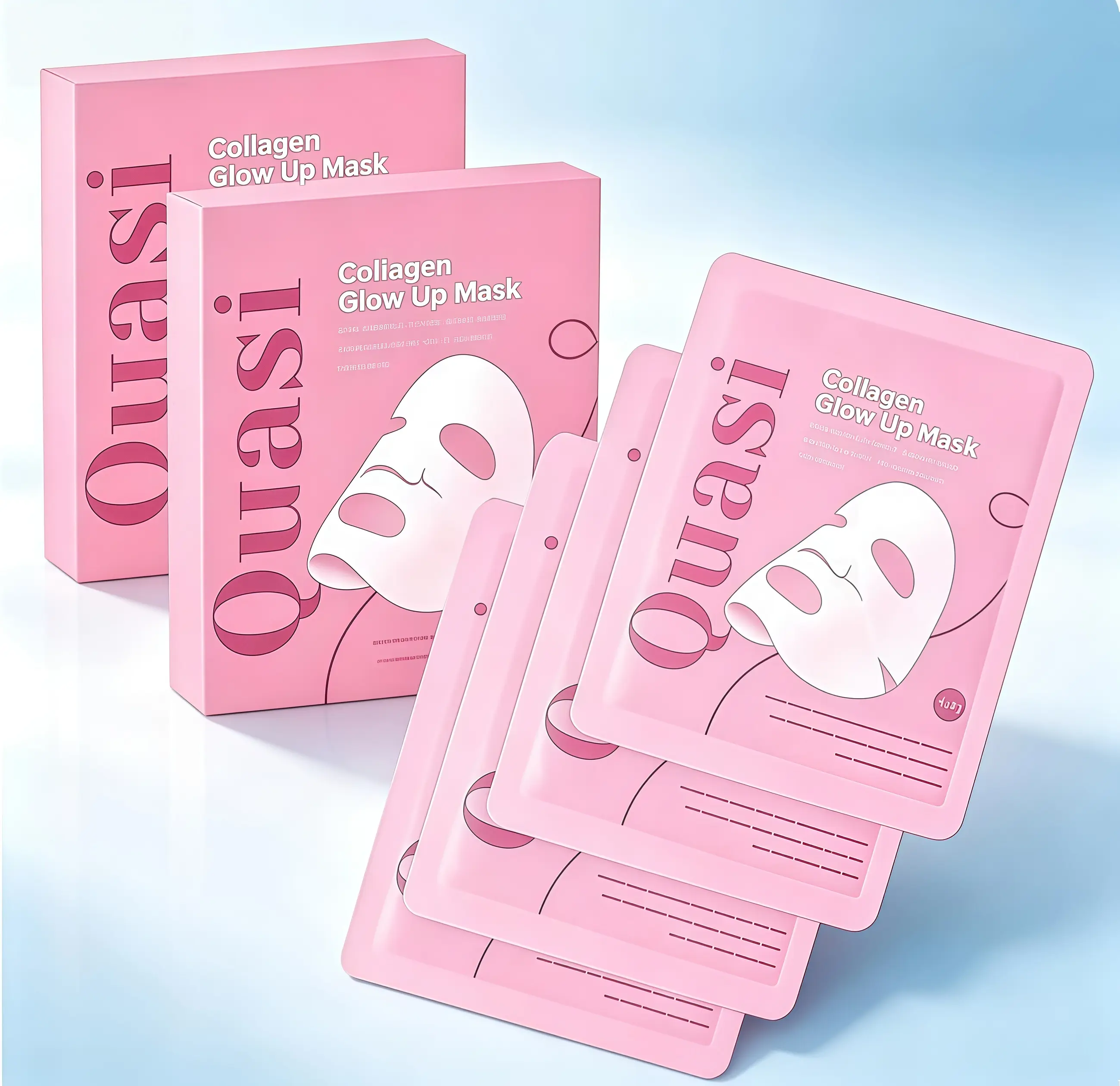 Quasi Bio Collagen Overnight Hydrogel Face Mask - Deep Hydration & Moisturizing Facial Mask-2box