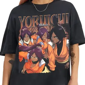 Limited Yoruichi Shihoin Y2K Anime T-Shirt, Vintage Manga Graphic Tee, Retro Otaku Aesthetic Shirt, Bleach Fan Tee, Unisex