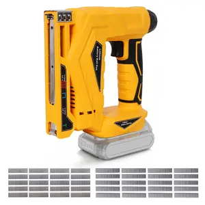 2-in-1 Cordless Brad Nailer & Narrow Crown Stapler, Compatible with Dewalt 20V MAX Battery, Battery Powered Nail Gun with Safety Lock, Professional Woodworking DIY Fastening Tool, Tool Only