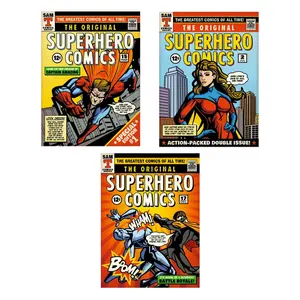 Superhero Comic Wall Clings - 3 Pc.