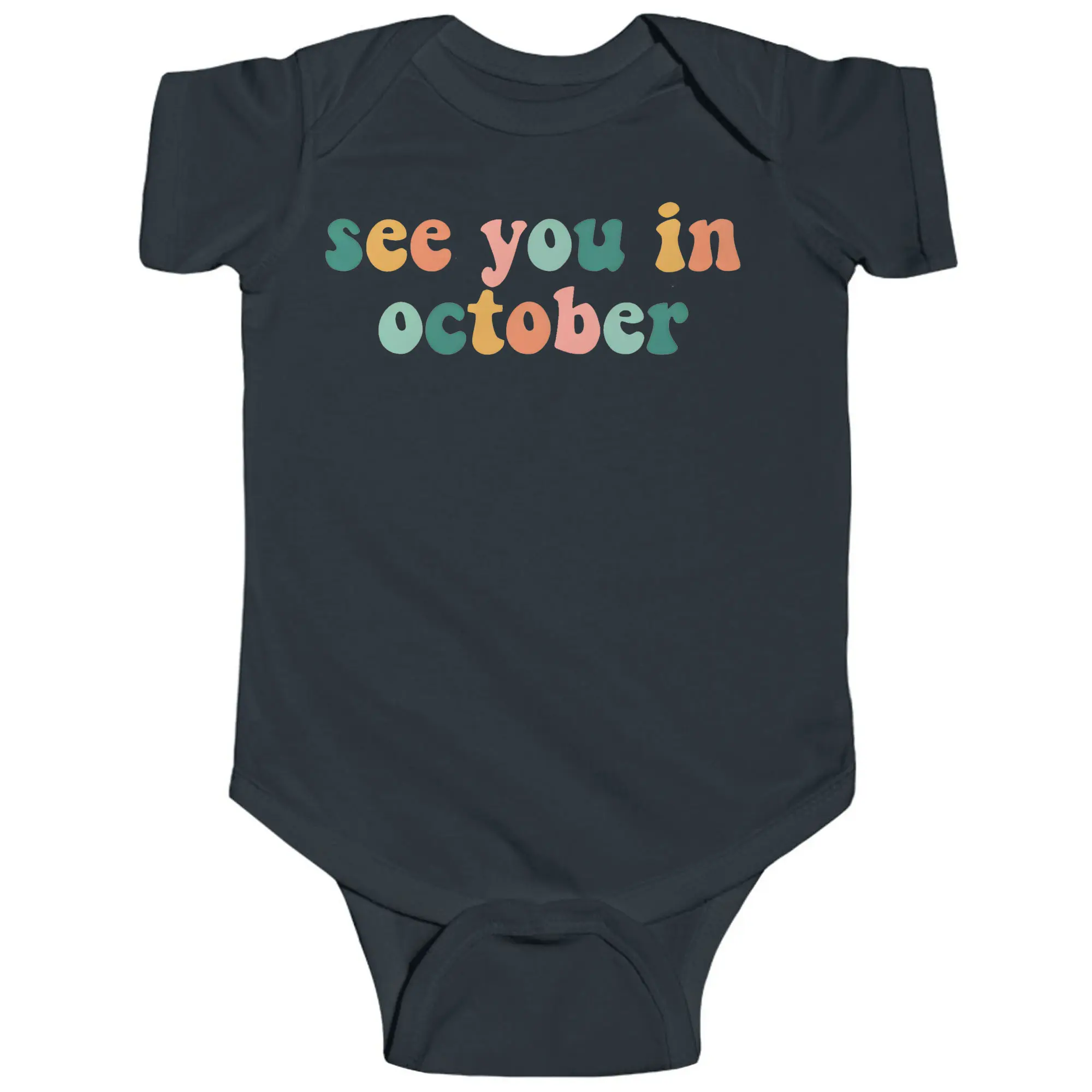 See You In October Onesie - Baby Announcement Bodysuit - Simple Birth Announcement Natural Baby Onesie - Pregnancy Announcement