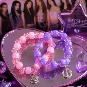 Katseye Kandi Bracelets - Handmade Beaded Accessories for Music Festivals, Rave Events