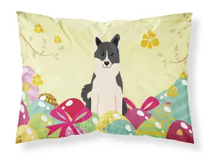 Easter Eggs Russo-European Laika Spitz Fabric Standard Pillowcase BB6029PILLOWCASE