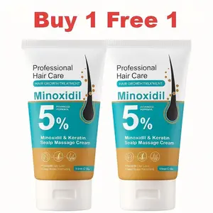【Buy 1 Get 1 Free】5% Minoxidil Hair Growth Scalp Massage Cream - with Keratin & Ginger for Men & Women, Prevents Hair Loss, Repairs Follicles, Promotes Fast Regrowth, Strengthens Roots