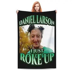 Daniel Larson Selfie Abstract Funny Throw Blanket Daniel Larson Funny Blanket Sofa Bed Blanket Father's Day, Thanksgiving, Children's Day, Holiday Gifts for Children and Family