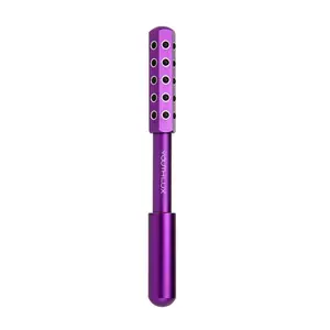 Radiance Roller – Germanium Stone Facial Massage Tool for Lifting, Sculpting, De-Puffing, Glow Boost, Energizing & Cooling Effect (Purple) Daily Smooth derma roller men ice roller face