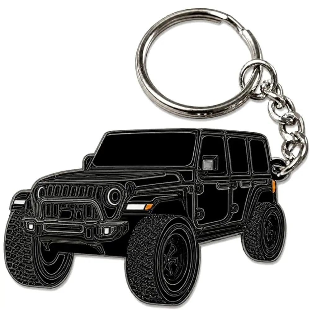 Jeep Wrangler Jeep Wrangler Keychain, Wrangler SUV Accessories Key Fob Cover, Offroad Adventure Vehicle Gift for Men Women, Cool Car Enthusiast Key Chain