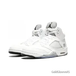 Retro Metallic White Silver 2015 Fashionable, Comfortable, Trendy, Versatile, Breathable, Non-slip Athletic Basketball Shoes